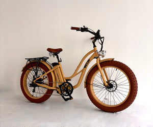 Ouvrir l&#39;image dans le diaporama, Bretagne VAE beach cruiser horgolc horvane Fat bike électrique vélo tout terrain vélo électrique tout terrain femmes hommes vintage porte assistance location vente boubouboubobilo modèle cruiser BICLOO
